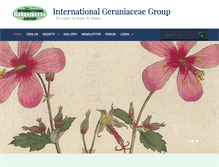 Tablet Screenshot of geraniaceae-group.org